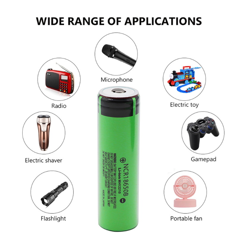 100% 18650 Batterij 3400 Mah 3.7 V Lithium Batterij Voor NCR18650B 3400 Mah Geschikt Voor Zaklamp Voor Batterij Wees