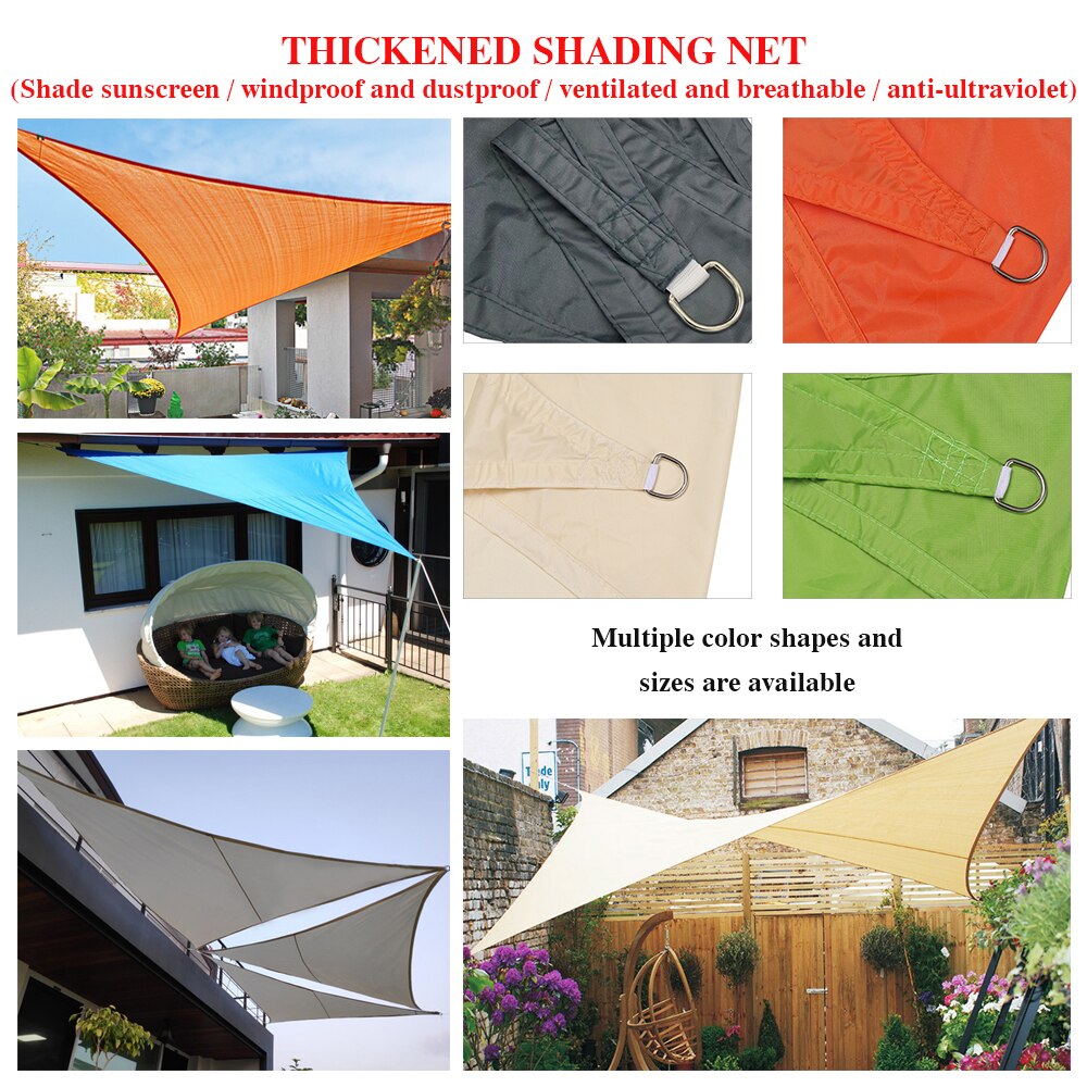 Shading Net Sunscreen Net Waterproof Anti-UV HDPE Sun Shading Sail Sun Shelter Cloth For Outdoor Garden Patio Activities