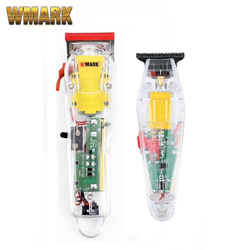 WMARK-cortadora de pelo transparente 2 en 1 NG-108, recargable, con cable o inalámbrica