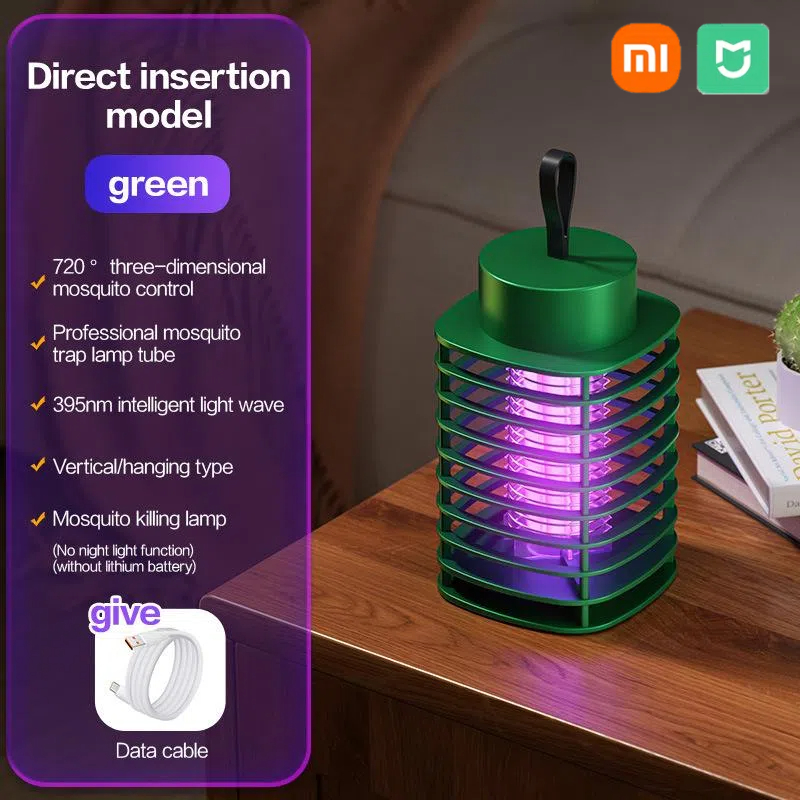 Xiaomi Mosquito Killer Lamp Portable Electric Fly Trap Insectkiller Usb Rechargeable Lamp Outdoor Mute Anti Mosquito Lamp Insect: Brown