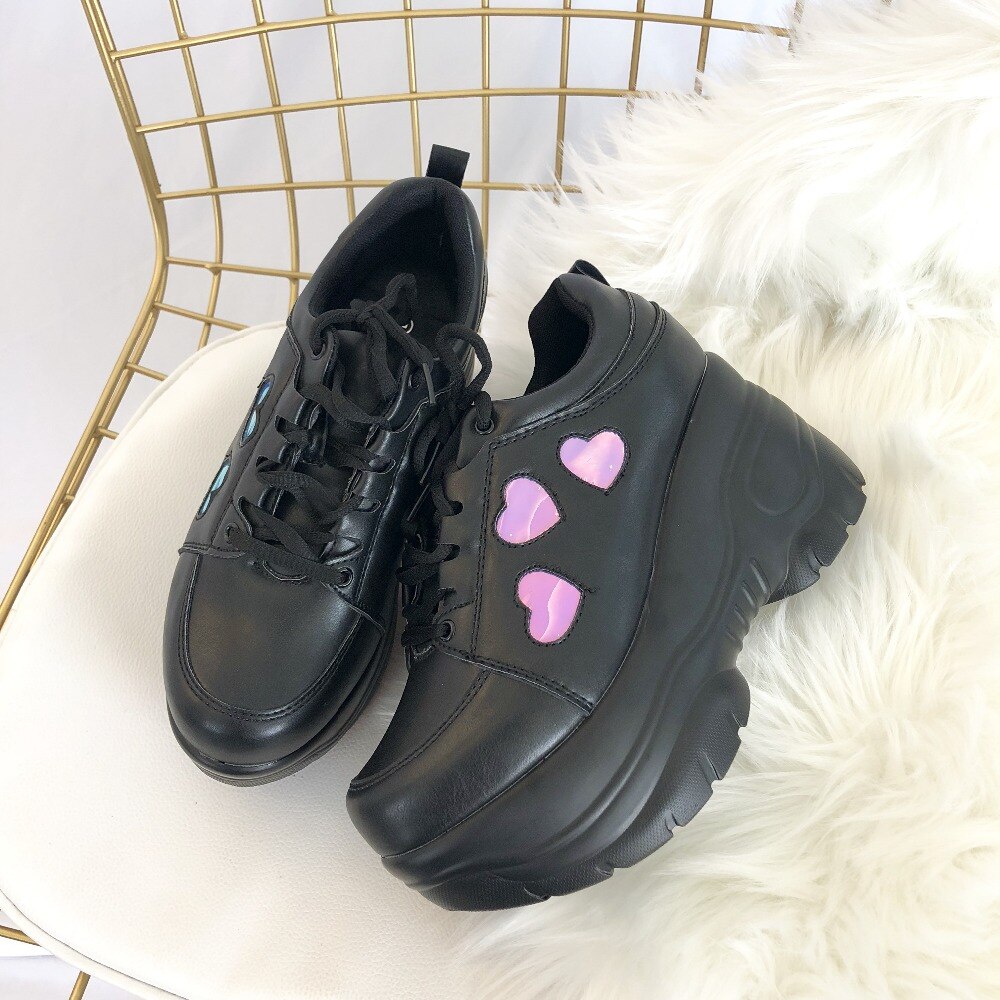 Japonais doux Lolita baskets coeur femmes collège fille étudiants LOLITA chaussures à talons hauts plate-forme chaussures plate-forme éternuements tb003