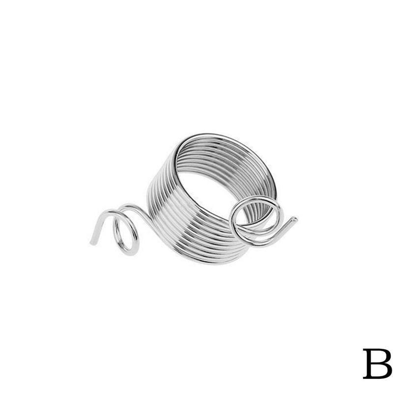 Yarn Spring Guides Braided Knuckle Assistant Jacquard Needle Thimble DIY Sewing Accessories Stainless Steel knitting Tool: B