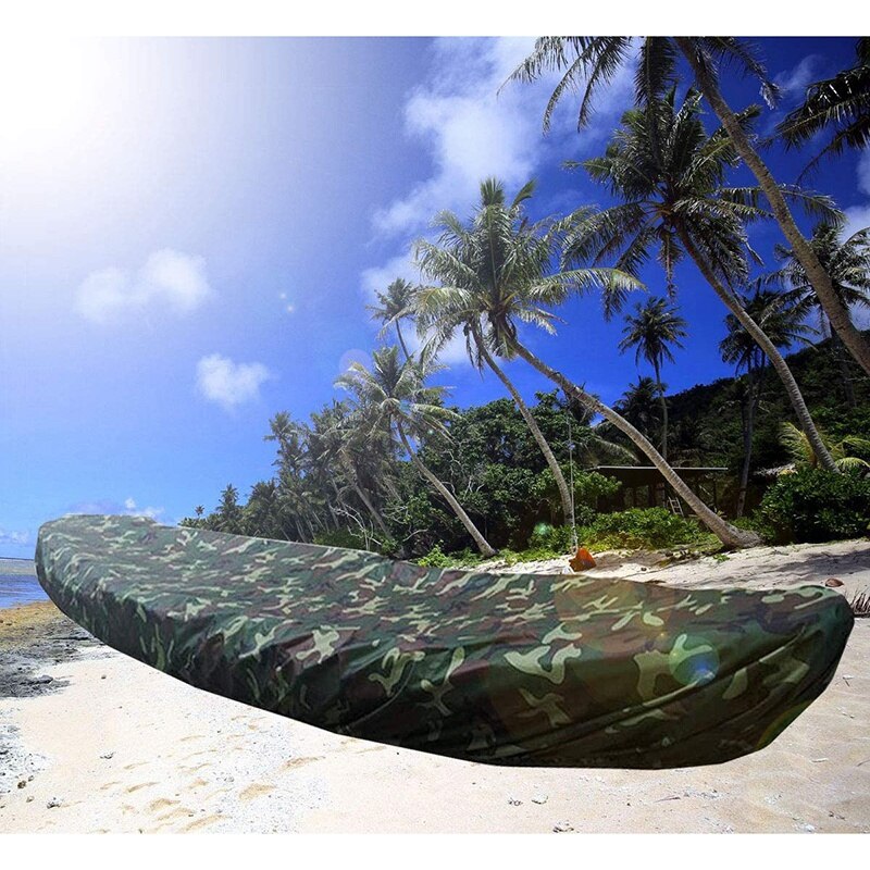 -Universal Camouflage Kayak Kano Opslag Cover Waterdicht Uv-bestendig Stofkap Geschikt Voor 3.6-4M/11.8-13Ft Boot