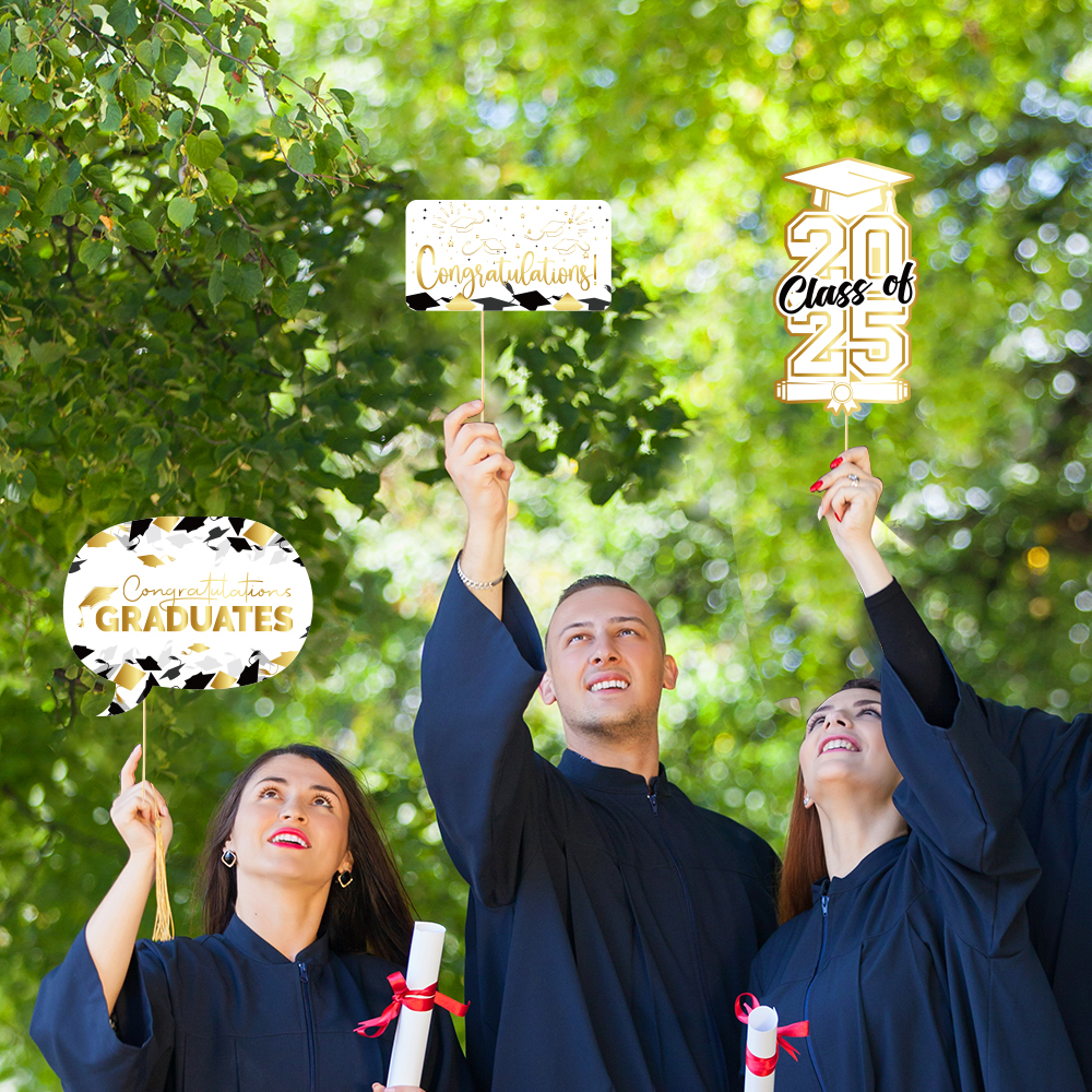Class of Graduation Party Photo Booth Props Congrats Grad Graduation Photo Booth Frame Selfie Prop Graduation Party Decor