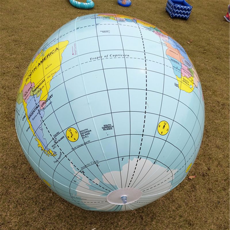 Jumbo Opblaasbare Globe 90Cm Early Educatief Opblaasbare Aarde Wereld Geografie Globe Kaart Ballon Speelgoed Strand Bal Kinderen Speelgoed