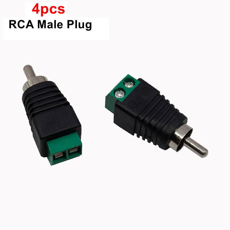 4Stck RCA Stecker Stecker Stecker Buchse Zum Klemmenblock Adapter Für RCA AV Audio- Video CCTV Kamera Lautsprecher Kabel Stecker Stecker: Armee Grün