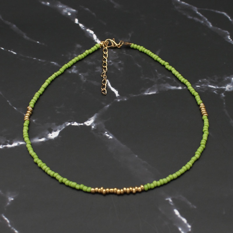 Bohemia Handmade Rainbow koraliki proste Choker naszyjnik moda damska dziki słodki kolorowy kołnierz biżuteria prezent