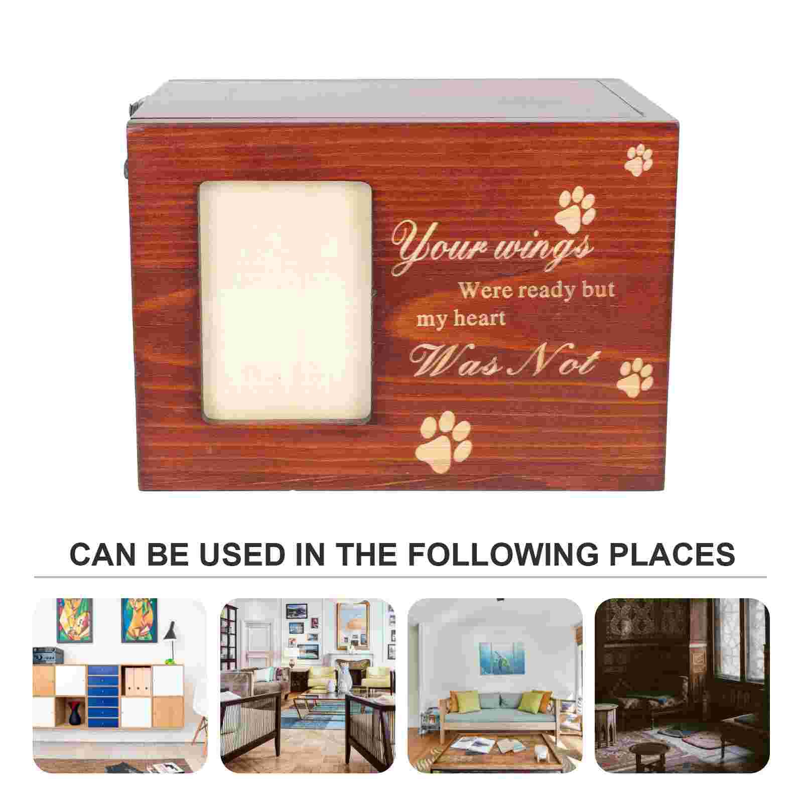 Pet Cremation Urn Cat Dog Cinerary Casket Wooden Pet Urn Pet Funeral Accessory