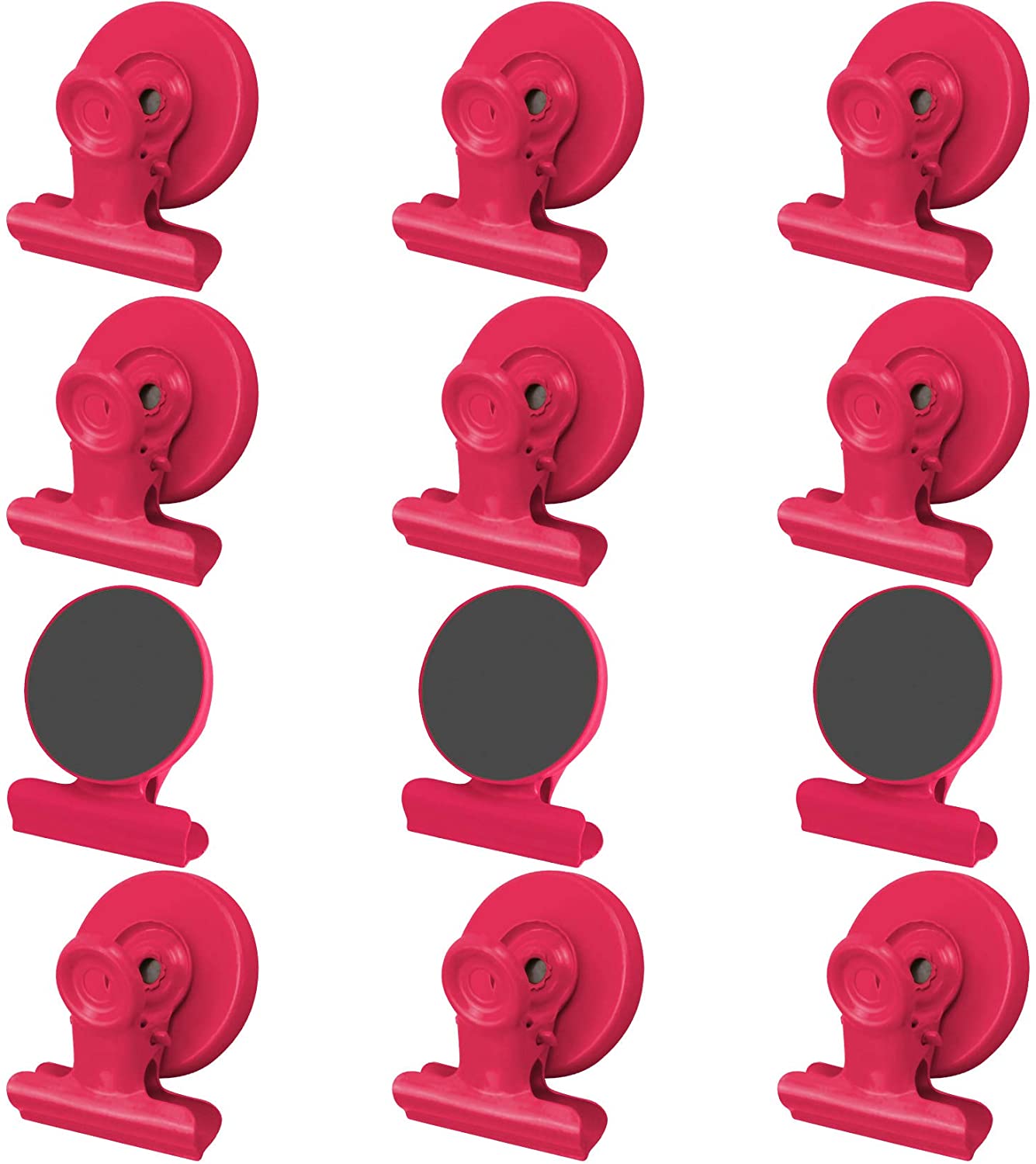 12Pack Magneten Koelkast Magneten Magnetische Clips Duty Gedetailleerde Lijst Display Papier Bevestigingsmiddelen Op Thuis &amp; Kantoor &amp; Onderwijs: Red