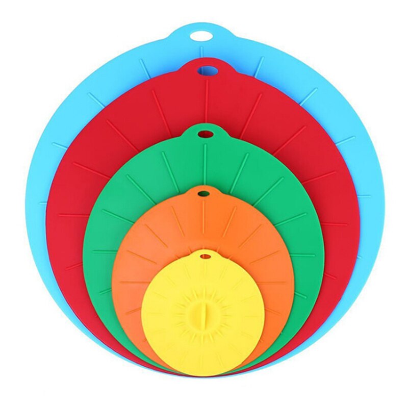 Universal Siliconen Zuig Deksel-kom Koken Pot Deksel-silicon Stretch Deksels Keuken Spill Deksel Druk Seal Stopper Klep cover: Default Title