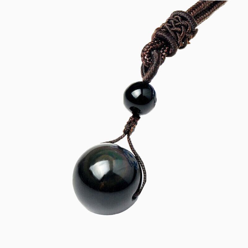 Regenboog Oog Obsidiaan Kraal Hanger Gouden obsidiaan Kralen Ketting Geluk Amulet Liefhebbers Kralen Bal Overdracht Sieraden Voor Vrouwen Mannen