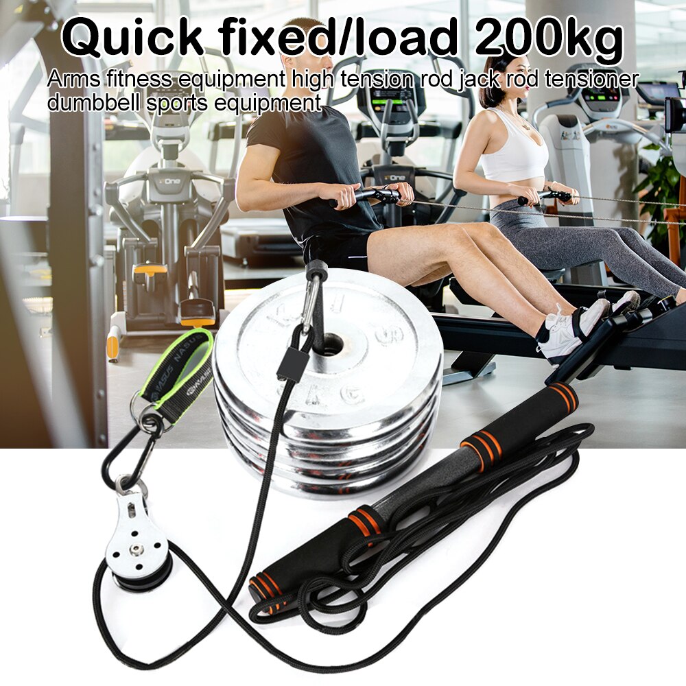 Mænd arm styrke udstyr fitness udstyr high pull stang jack stang pulley håndvægt sportsudstyr
