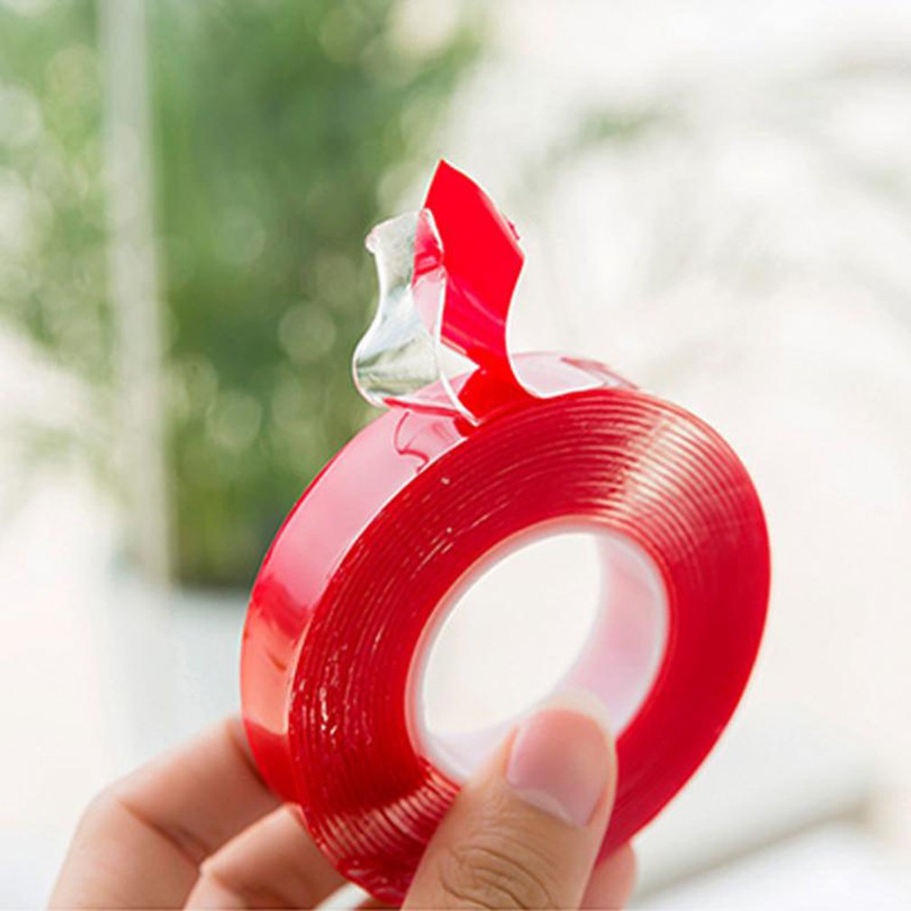 Transparent Double Sided Tape Household Wall Hangings Adhesive Glue Tapes Car Sticker Auto Adhesive Tape 15mmX3m, 30mmX3m