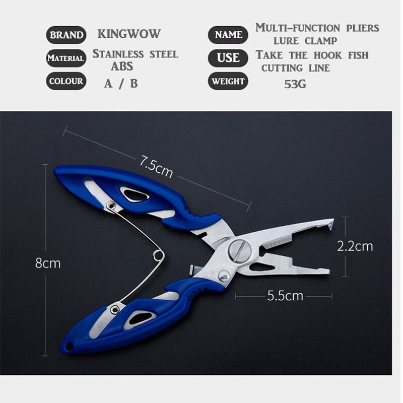 12Cm Multifunctionele Vissen Tang Schaar Line Cutter Hook Gereedschappen Vis Gebruik Tang Schaar 3 Kleuren Accessoires
