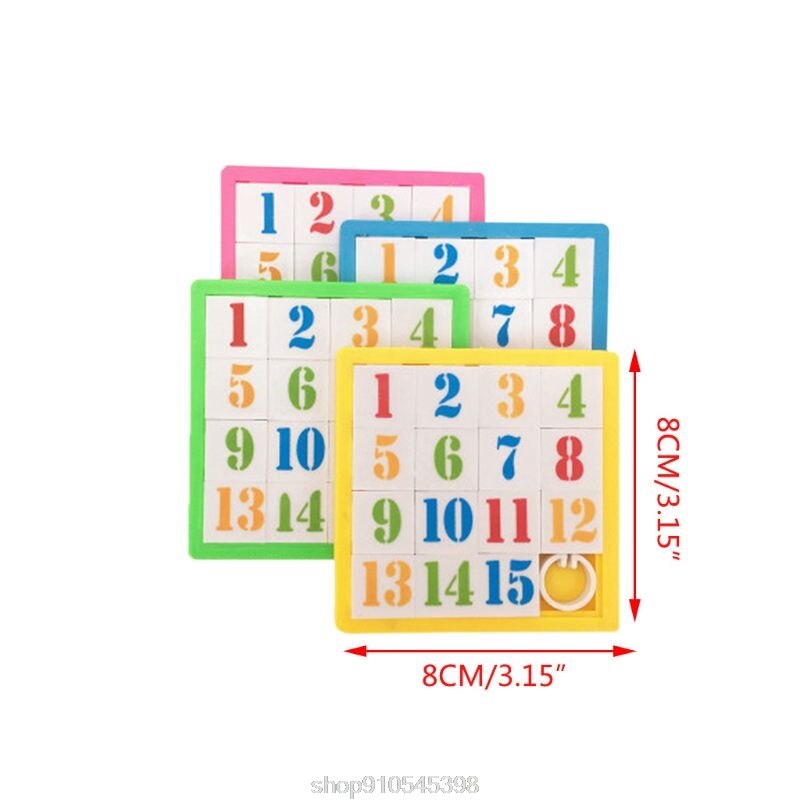 Plastic Sliding Puzzel Spel Leuke Cartoon Dier Numbers Kids Kinderen Leren Onderwijs Speelgoed O24 20