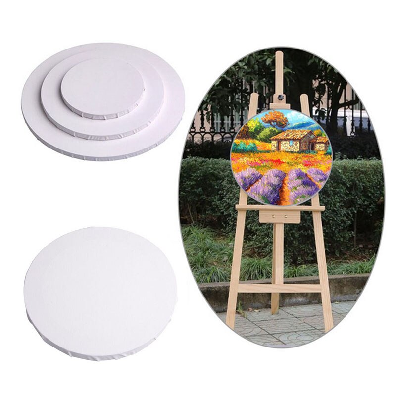 Round Canvas Panel Blank Cotton Acrylic Art Artist Oil Painting