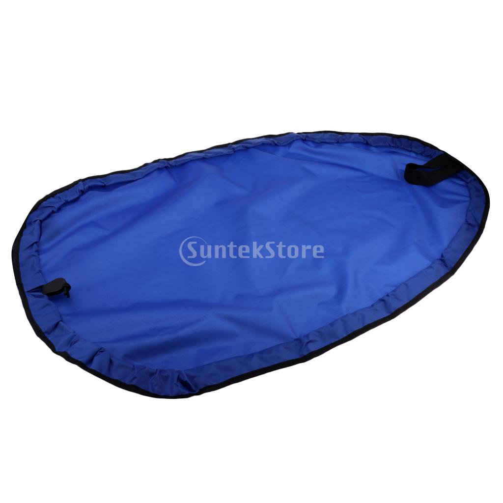 Cubierta de cabina de Kayak Oxford 300D Premium, accesorios de escudo de almacenamiento, impermeable, protección contra el polvo UV, ajustable: S Blue 