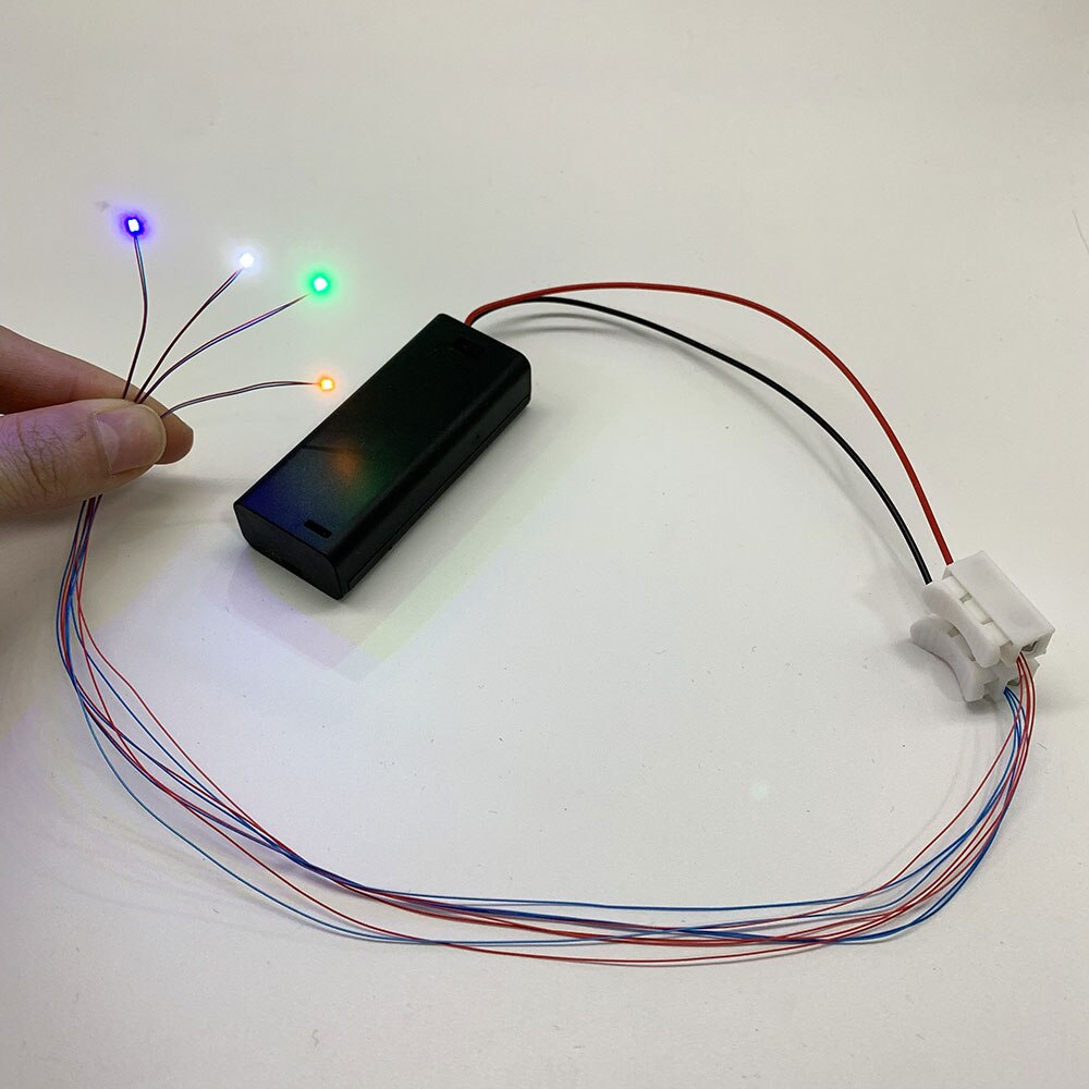 Knipperende Led Smd 0805 3V Led Lamp Modellen Trein Pre-Gesoldeerd 30Cm Aansluitdraden, treinspoorweg Layout/Starship/Gundam Verlichting