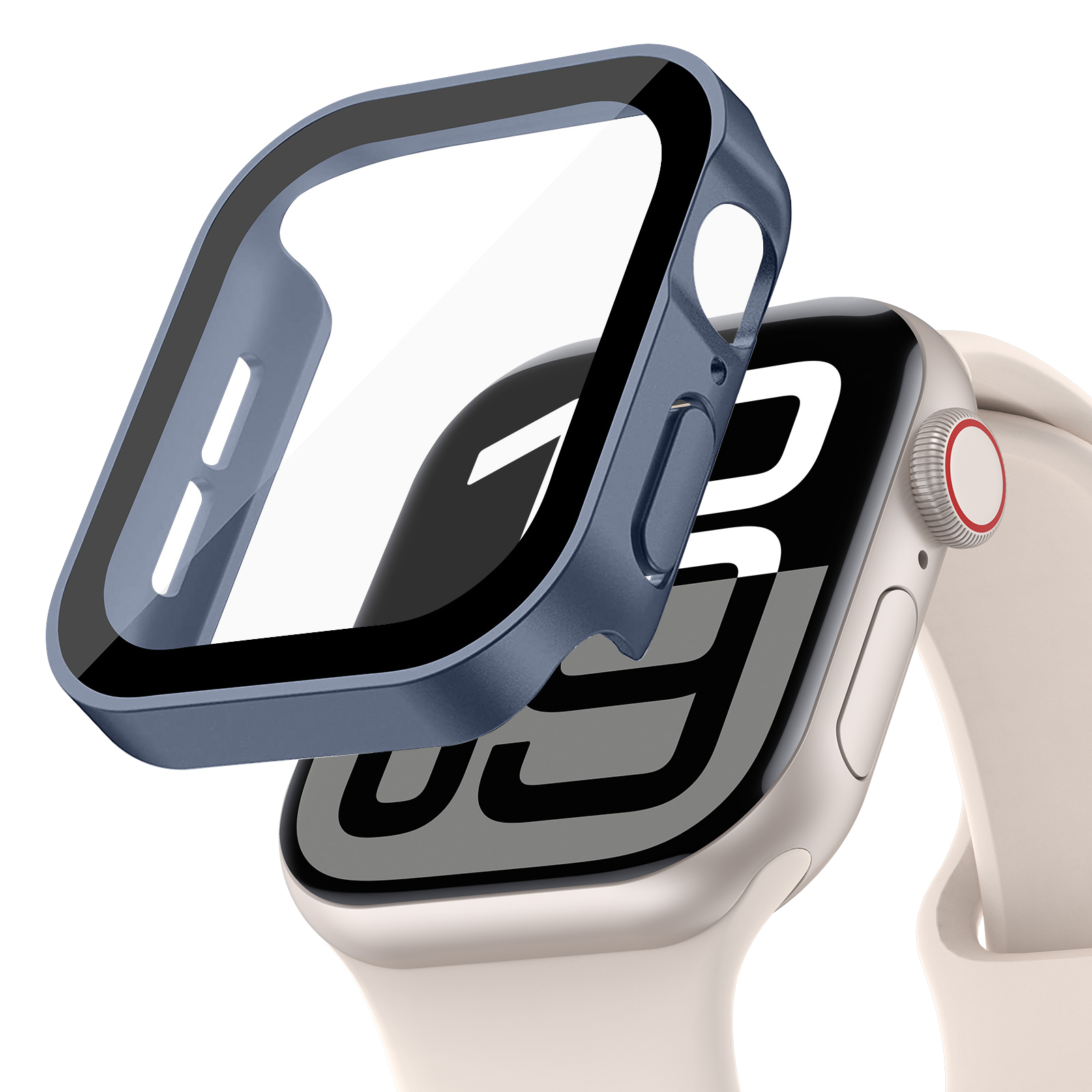 Waterproof Case for Apple Watch 10 46mm 42mm Accessories Straight Edge Screen Protector glass+Cover iWatch series 10 46 mm 42 mm: #1B / 2 - 3.9 Inches
