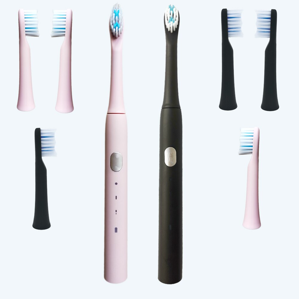 Sonic sähköhammasharja usb ladattava kannettava hammasharja hampaiden puhtaaseen elektroniseen hammasharjaan matkoille ja kotikäyttöön: Pinkki musta 8 h