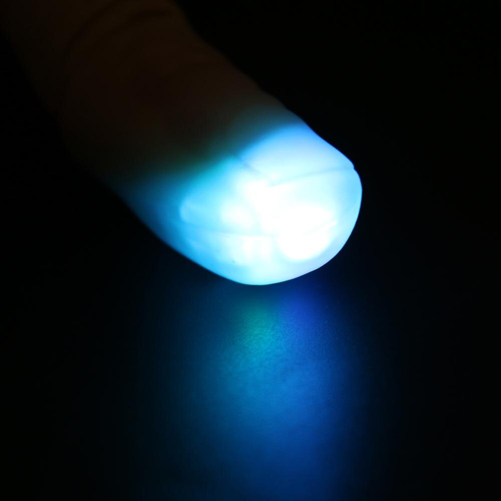 Funny LED Light Dancing Finger Magic Trick Props Kids Amazing Glow Thumb Light Street Magic for Magicians Beginner: Blue