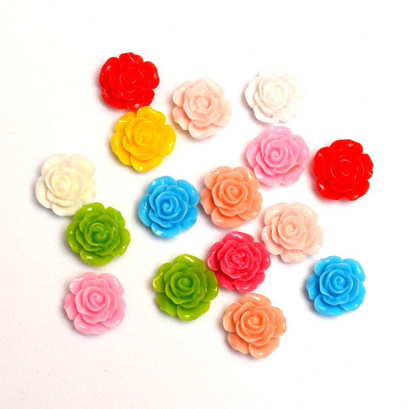 LF 50Pcs Resin Rose Flower 15mm Decoration Crafts ... – Vicedeal
