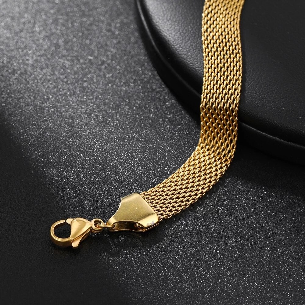 2022 nuova collana con cintura a maglie di tendenza per donna girocollo in rete di metallo in acciaio inossidabile dorato sul collo a catena gioielli Goth collare da donna regalo