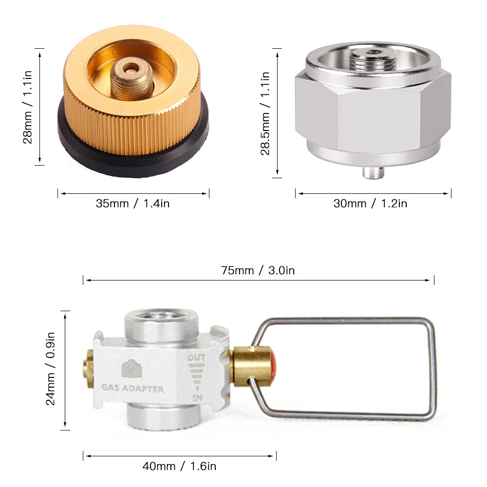 Camping Stove Refill Adapter Gas Saver Plus Gas Convertor Shifter Refill Flat Tank Conversion Adapter Camping Gas Adaptor Valve