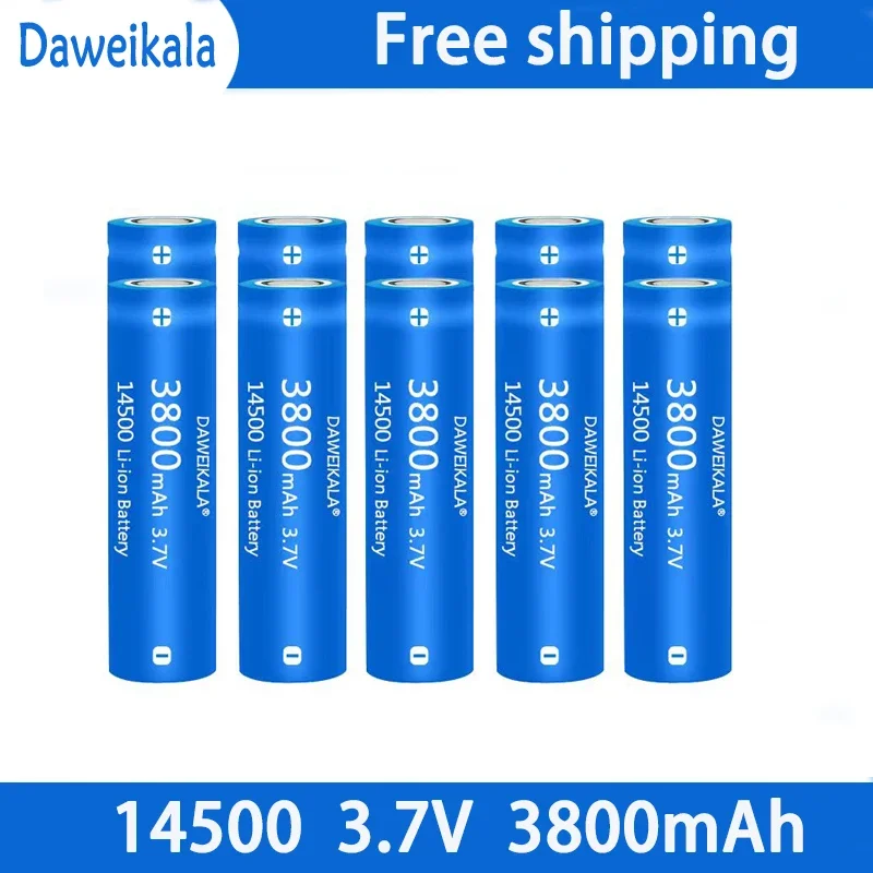 14500 Battery 3.7V Large Capacity 3500mah Lithium Ion Battery, Used for Electric Toothbrush, Razor, Barber Rechargeable Battery: Red