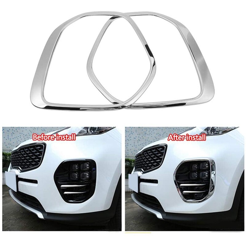 Til kia sportage 4 ql kx5 bil for og bag tågelygte dæksel trim mærkat tilbehør