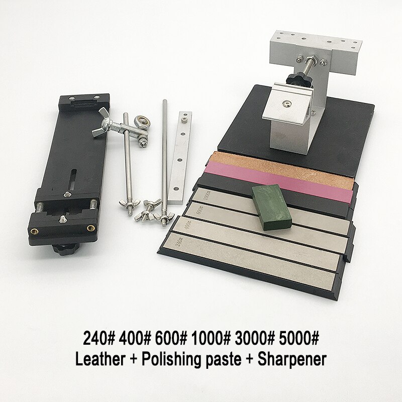 kitchen knife sharpener Multifunction Fixed angle sharpener apex edge blade ruby bar whetstone diamond set sharpening tools: F