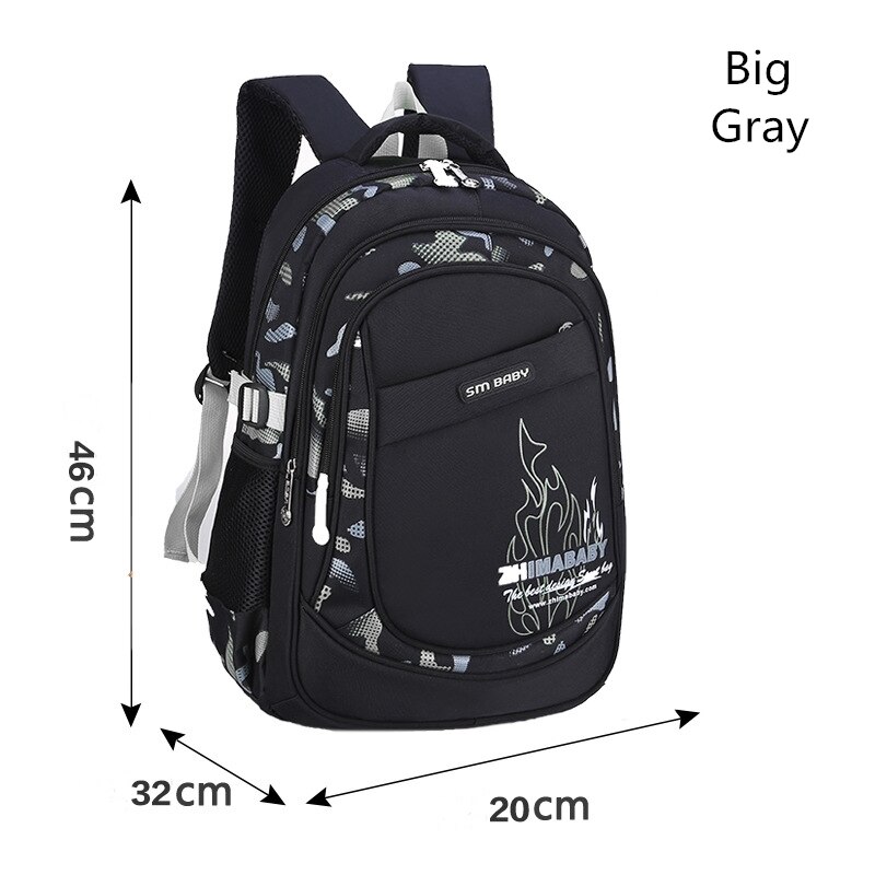 2019 nuovi bambini sacchetti di scuola per adolescenti ragazzi delle ragazze grande capacità di scuola zaino impermeabile satchel bambini del sacchetto di libro Ortopedico: Big Gray