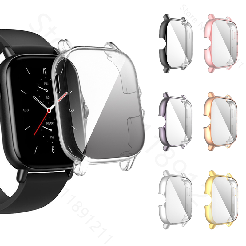 Funda protectora de TPU para Amazfit GTS 2/2e/3/4, funda protectora de pantalla para Huami Amazfit Bip U/GTS 2 Mini, carcasa protectora para reloj