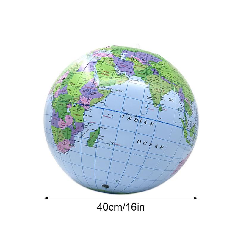 1Pcs Opblaasbare Wereldbol Leren Onderwijs Geografie Speelgoed Kaart Ballon Strand Bal Maat 40Cm