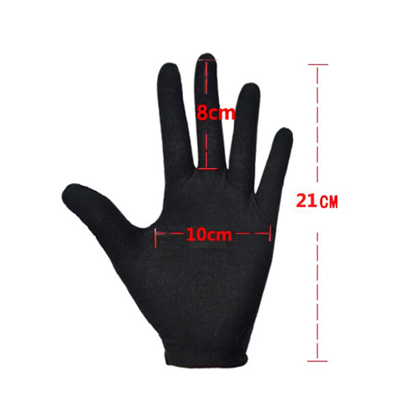 Gants en coton fin extensible | 1 paire de gants noirs d'étiquette, gants de conduite, jardin main cuisine nettoyage ménage bijoux serrés