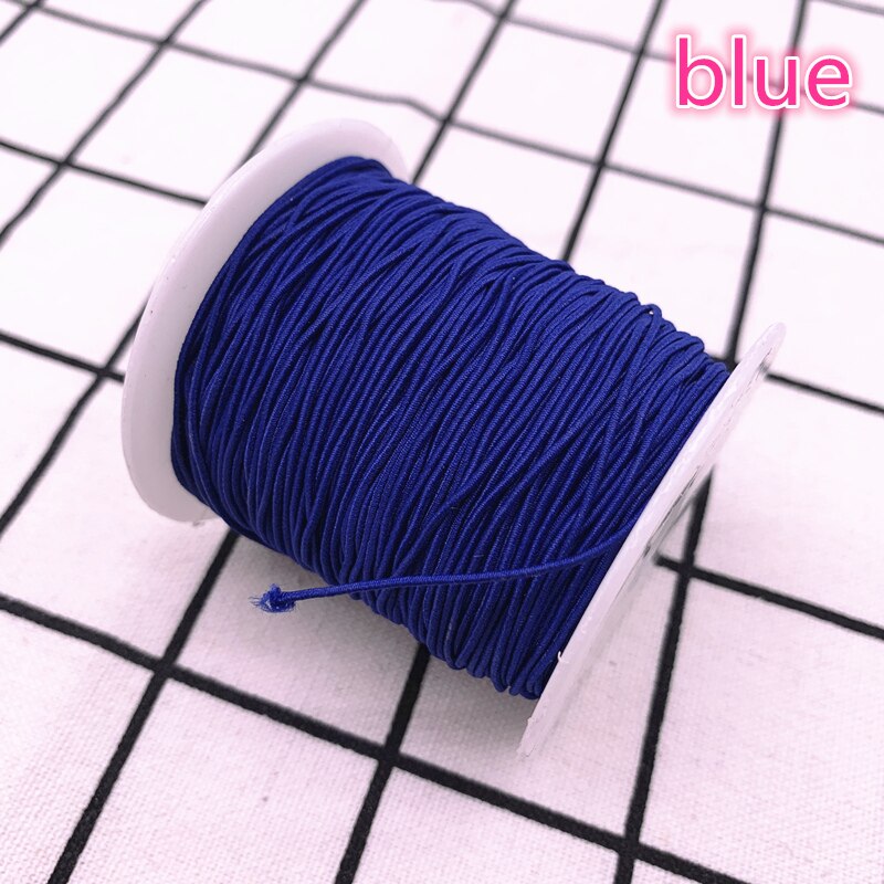 1,0mm 10 yardas/lote banda elástica redonda de alta elasticidad cordón elástico accesorios de costura Diy
