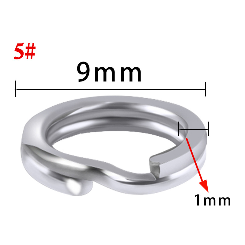 50/100 st fiskeringar i rostfritt stål, delad ring, förstärkt solid ring, dragkoppling, fisketillbehör: 120 mm / Lila