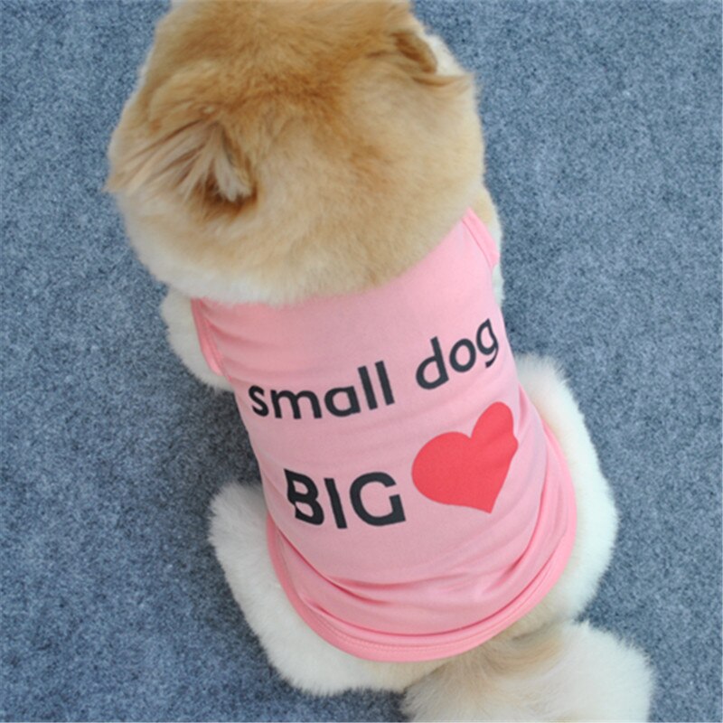 Cão de estimação bonito gato verão camiseta respirável algodão pequeno filhote de cachorro colete macio roupas para animais de estimação do cão suplies: pink / PP