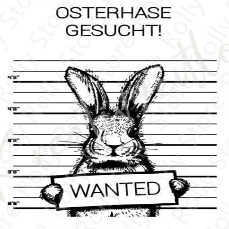 German Easter Bunny Clear Stamps For DIY Scrapbooking Crafts Stencils Maker Photo Album Template Handmade Decoration 2022: 5