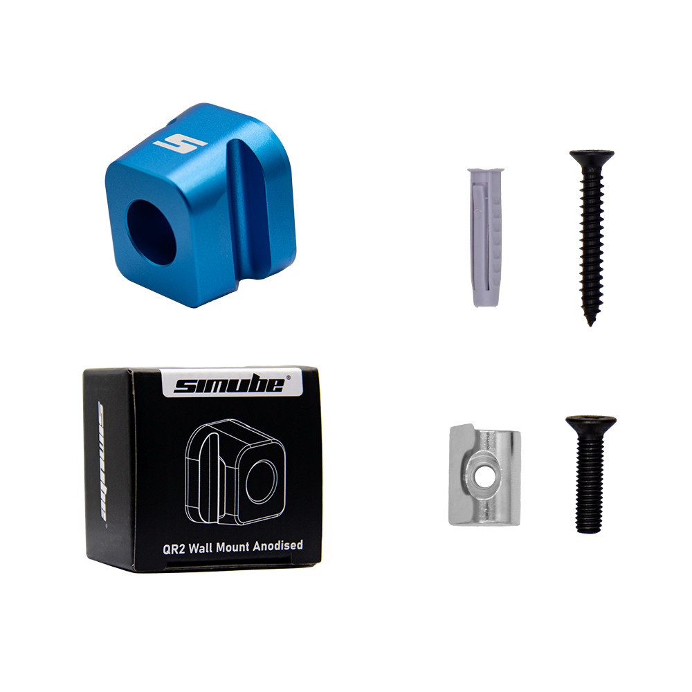 Simube  qr2- wiel muurbeugel, profielbeugel voor  qr2 ,  aluminium, cnc-gefreesd, geanodiseerd: Blauw