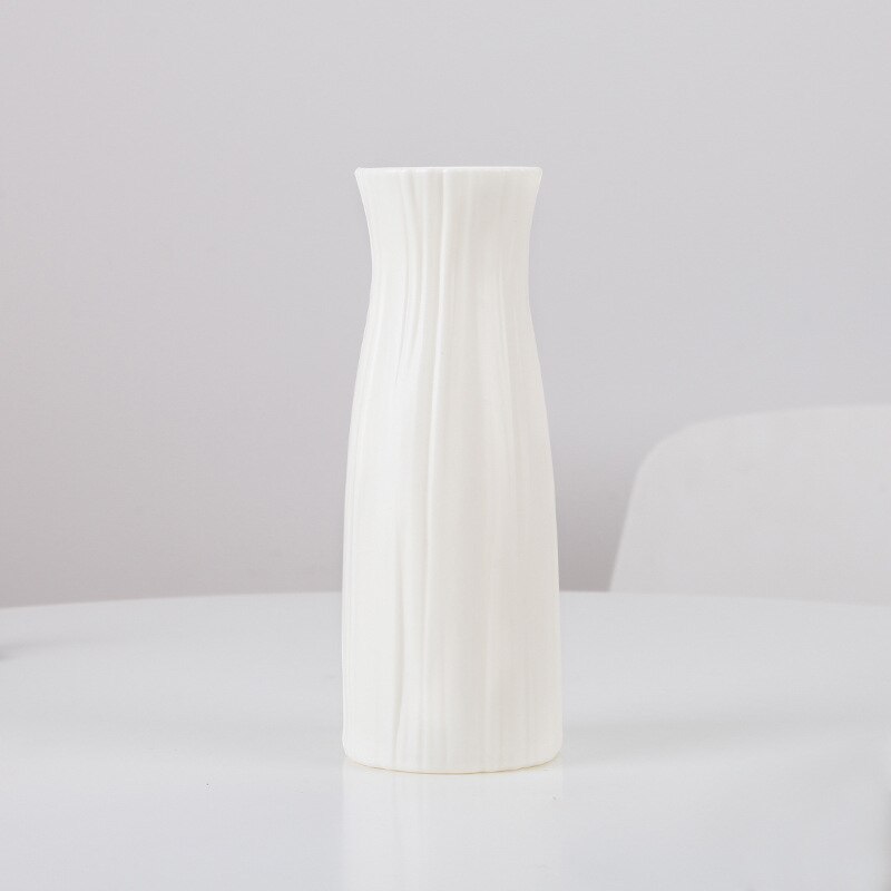 Europäische kreative einfache Simulation kunststoff Vase transparent waterper grüNe pflanze getrocknete blume wohnzimmer blume tisch stück: Weiß A
