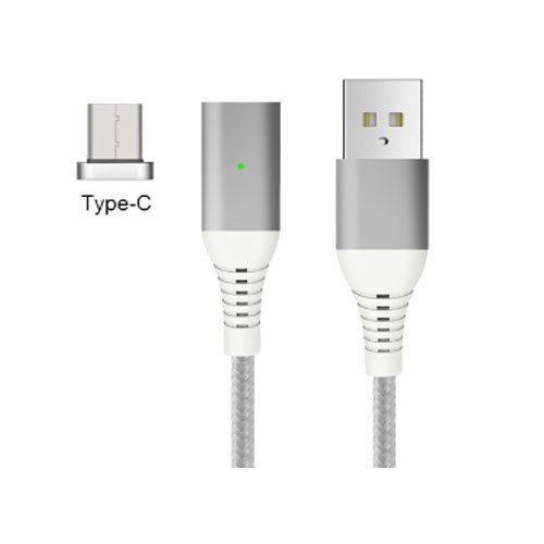 GARAS QC3.0 kabel magnetyczny rodzaj USB C Port szybkie ładowanie/kabel robić transmisji danych USB-C kabel robić telefonu typu C: srebro  QC3.0 TypeC