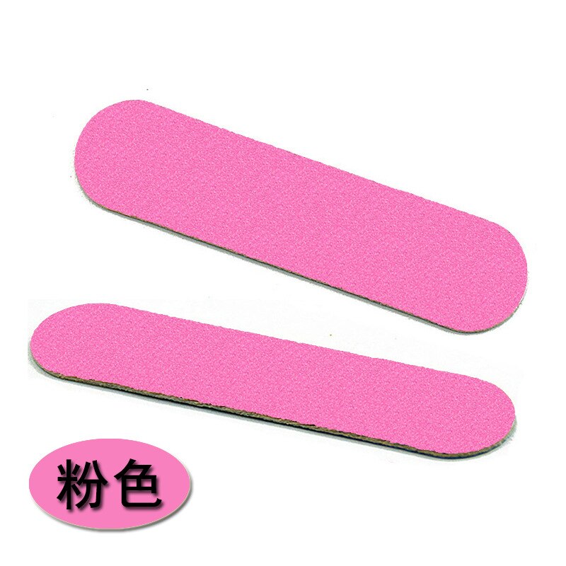 Limes à ongles jetables, 100 pièces, papier de verre en bois pour manucure, Double face, petit tampon à ongles: pink