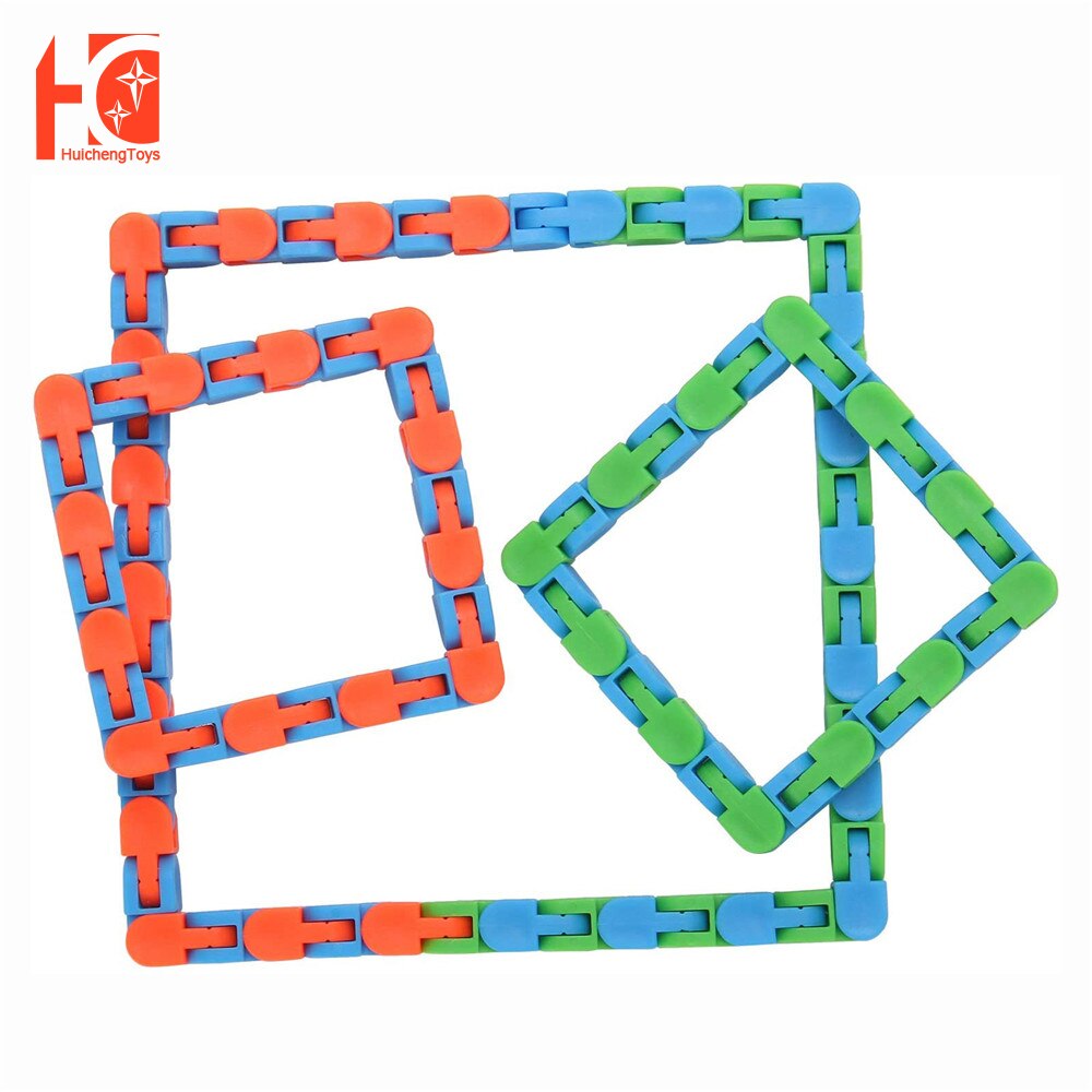 24 Links Wacky Tracks Snap Klik Fidget Speelgoed Vinger Zintuiglijke Snake Puzzels Voor Stress Party Bag Vulstoffen Party Gunsten