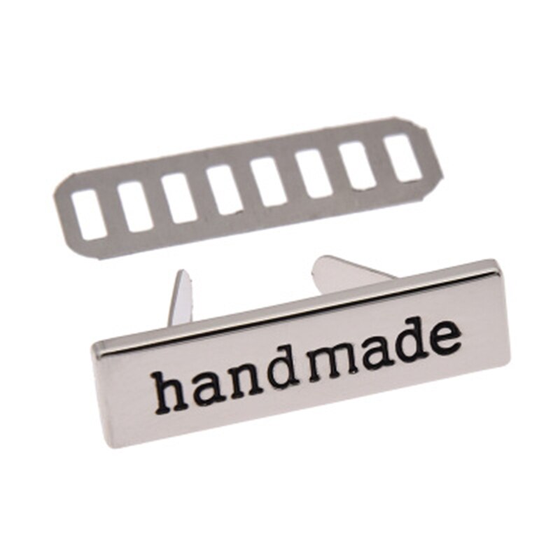 Étiquettes avec lettres en métal faites à la main, pour Jeans, pour sacs, accessoires de couture, bricolage, fournitures de décoration, 10 pièces: A-1
