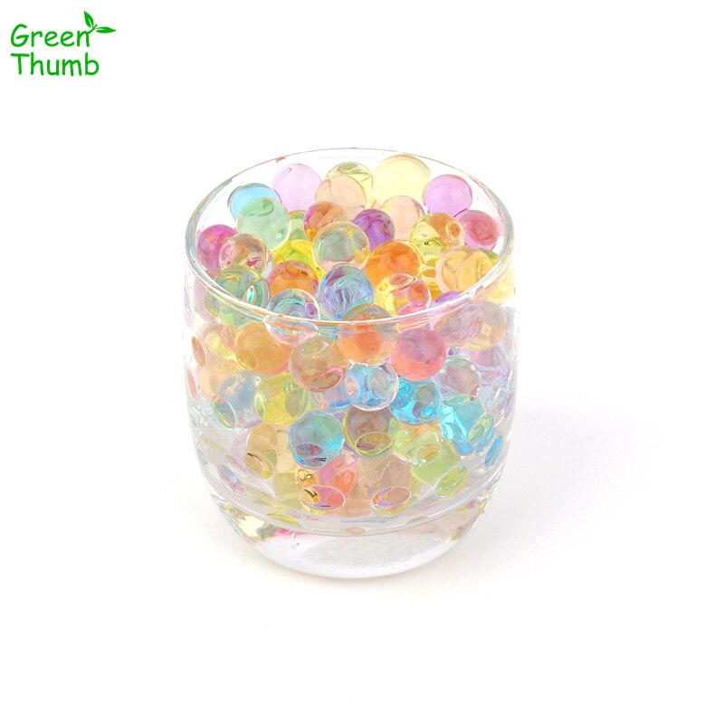 500pcs 11-13mm Pearl Shaped Polymer Crystal Soil Water Beads Mud Grow Magic Jelly Gel for Potted Plants Decoration