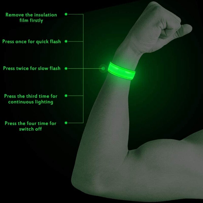 4Pcs Runing Licht Voor Runers Oplaadbare Led Armband Refective Running Gear, Led Light Up Band Voor Runner