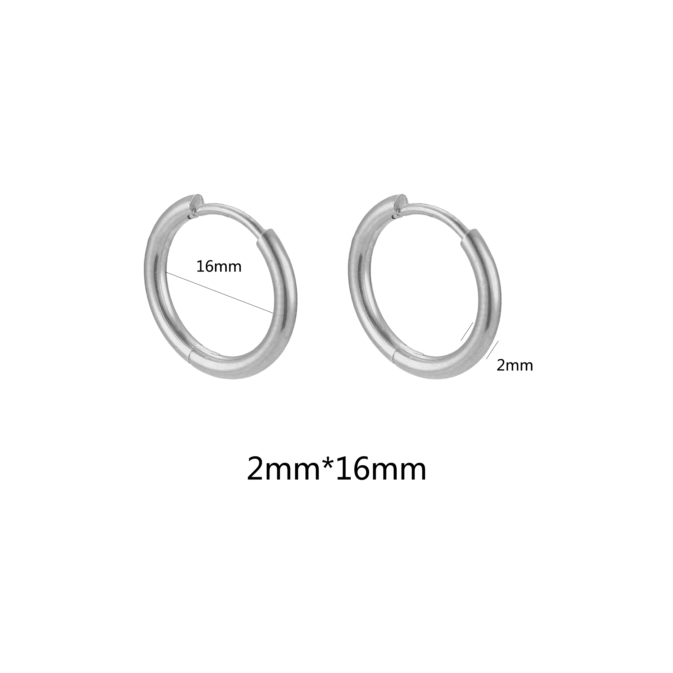 Petites boucles d'oreilles en acier inoxydable pour femmes et hommes, 10 pièces, bijoux à la , , connecteur, accessoires de fabrication de bijoux à faire soi-même: GRIS