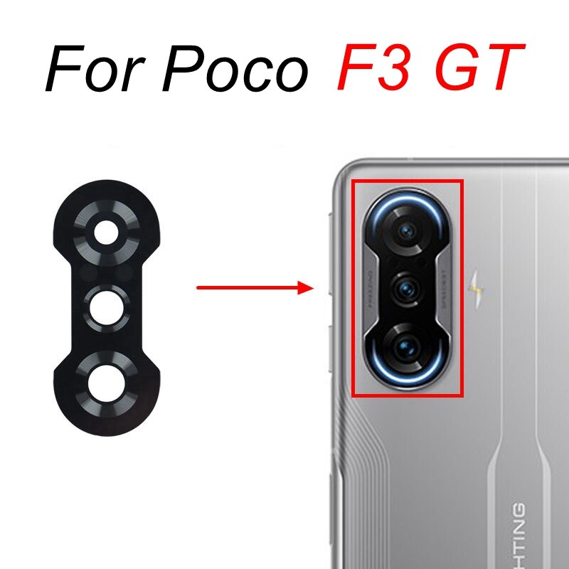 Original Rear Back Main Camera Glass Lens For POCO F1 F2 Pro F3 F4 GT X3 NFC M3 M4 X4 Pro 5G Replacement With Adhesive Tape: Poco F3 GT