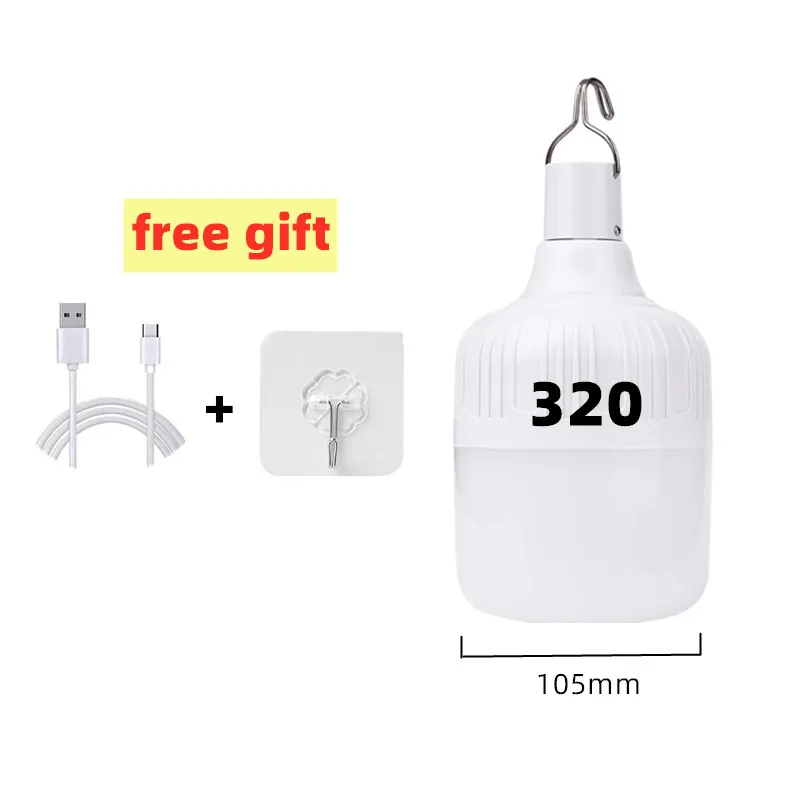 USB wiederaufladbare LED Notbeleuchtung Haus draussen tragbare Laternen Notfalllampe Glühbirne Batterie Laterne BBQ Camping Licht: Braun / 15w